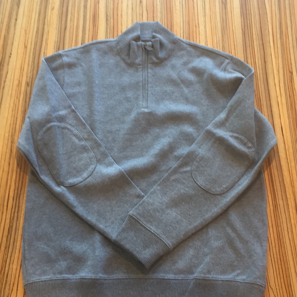 Lands’ End Men’s 100% Cotton Quarter ZIP Sweater